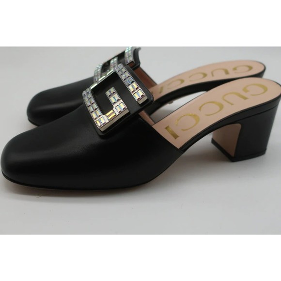 NEW Gucci Madelyn Mules Black Crystal Size 38 - Picture 5 of 6